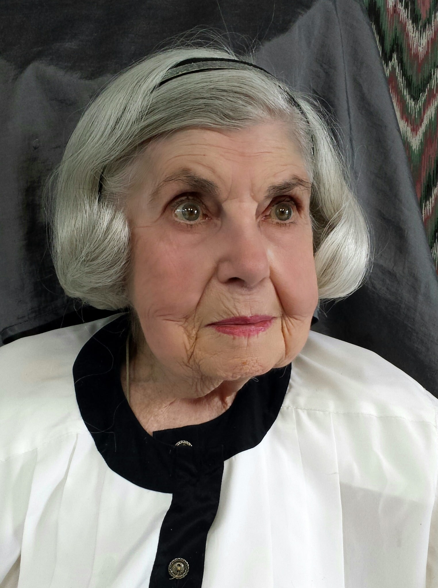 Cherished client portrait, senior woman with gray hair — Peaceful Place Home Care, Matthews NC